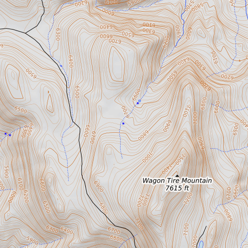 OpenTopoMap map of Chicken Spring, NV