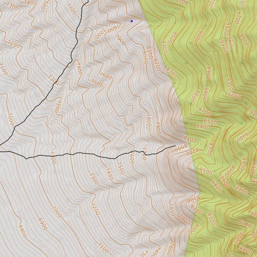 OpenTopoMap map of Cabin Spring, NV