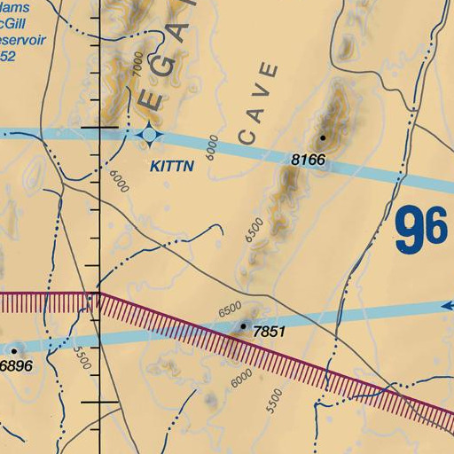 FAA VFR chart of Silver King, NV