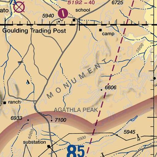 FAA VFR chart of Pine Tree Arch, AZ