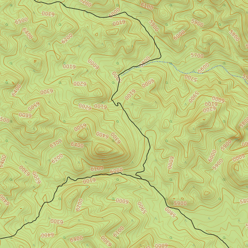 OpenTopoMap map of Bull Spring, NV