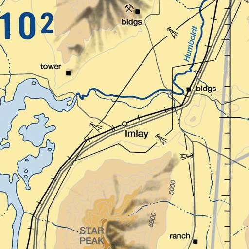FAA VFR chart of Imlay Elementary School, NV