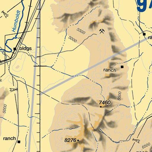 FAA VFR chart of Rock Hill Creek, NV