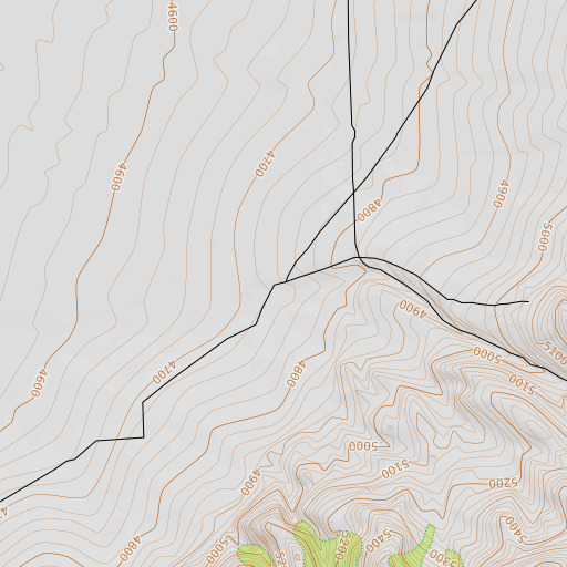 OpenTopoMap map of Rock Hill Creek, NV