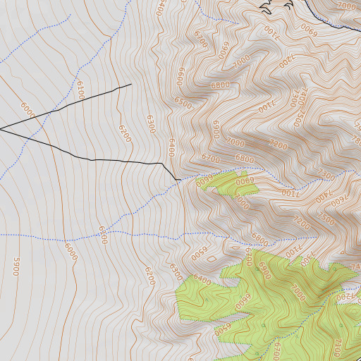 OpenTopoMap map of Silver Moon Mine, NV