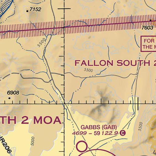 FAA VFR chart of Calico Shaft, NV