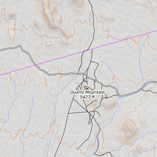 OpenTopoMap map of Calico Shaft, NV