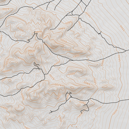 OpenTopoMap map of Royston Mining District, NV