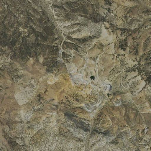 Aerial imagery of Blue Bell Mine, NV