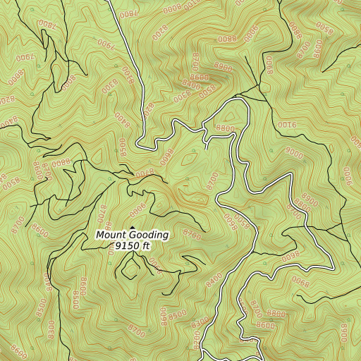OpenTopoMap map of Blue Bell Mine, NV