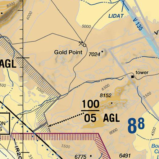 FAA VFR chart of Snake Pit Mine, NV