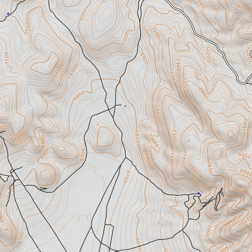 OpenTopoMap map of Copper Head Mine, NV
