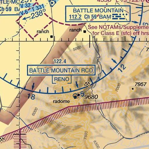 FAA VFR chart of Starr Grove Mine, NV