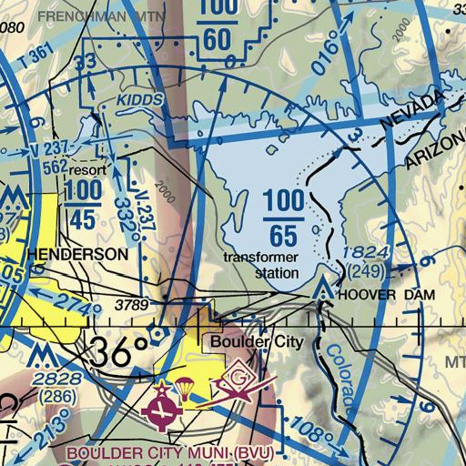 FAA VFR chart of Boulder Harbor, NV