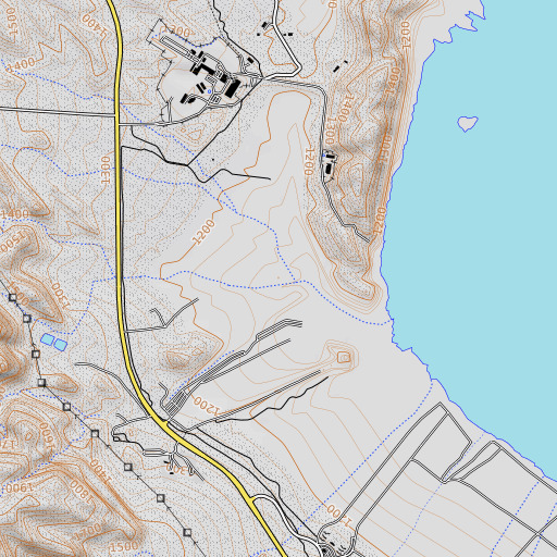OpenTopoMap map of Boulder Harbor, NV