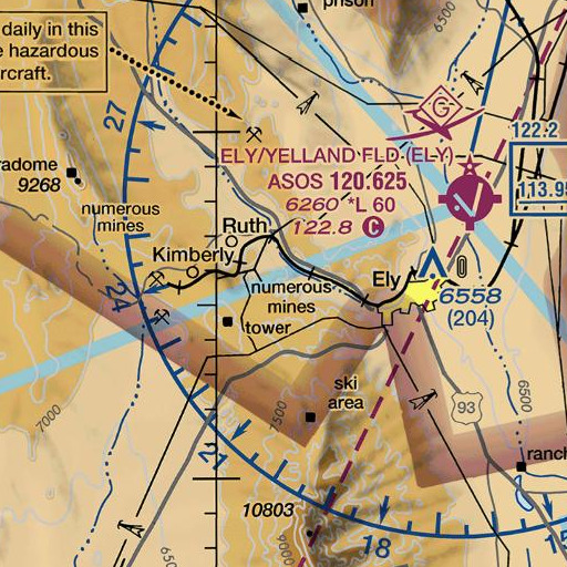 FAA VFR chart of Kimbley Pit, NV