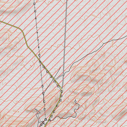 OpenTopoMap map of Pumping Station Four, NV