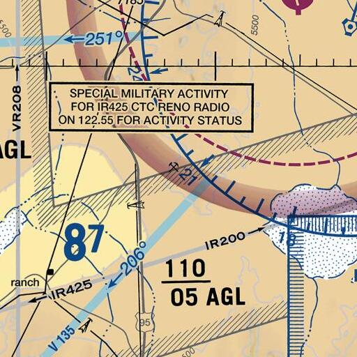 FAA VFR chart of Klondike Mining District, NV