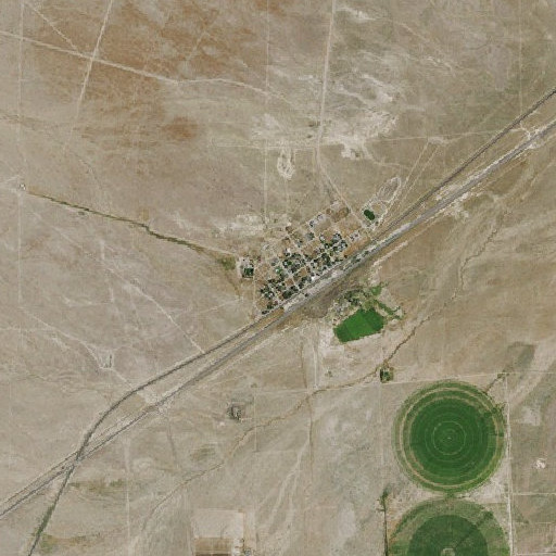 Aerial imagery of Montello Elementary School, NV
