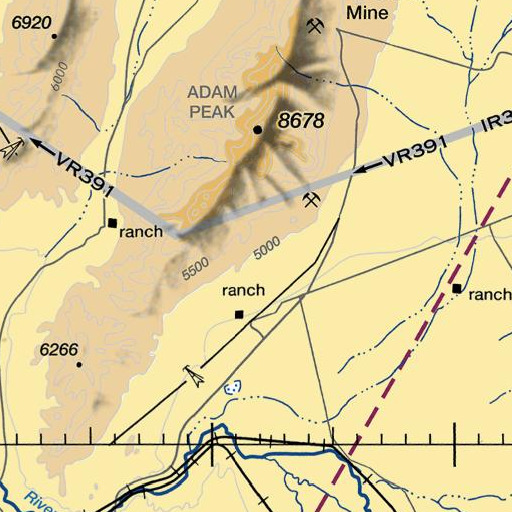 FAA VFR chart of Barite Mine, NV