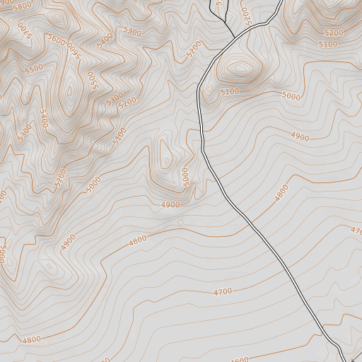 OpenTopoMap map of Barite Mine, NV