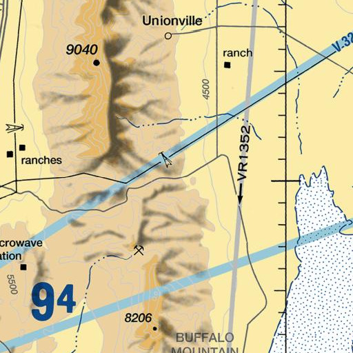 FAA VFR chart of Spring Valley Mines, NV