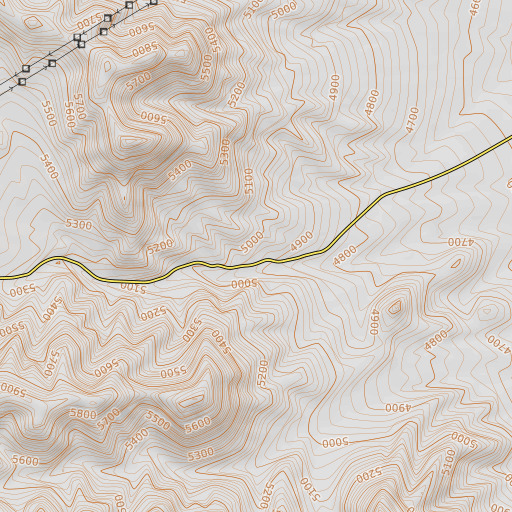 OpenTopoMap map of Spring Valley Mines, NV