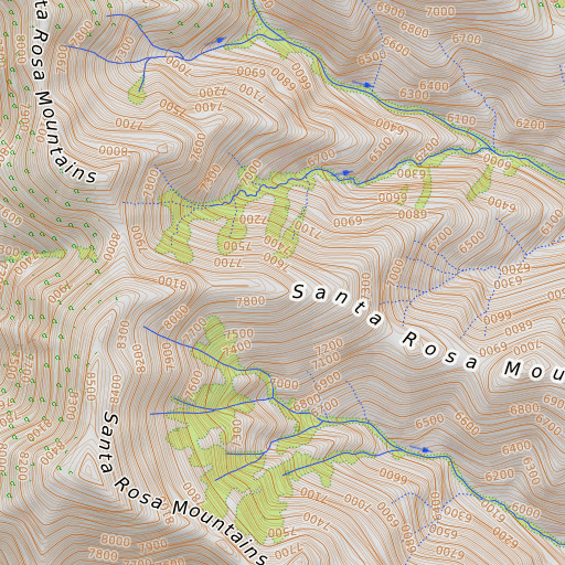 OpenTopoMap map of Eclipse Mine, NV