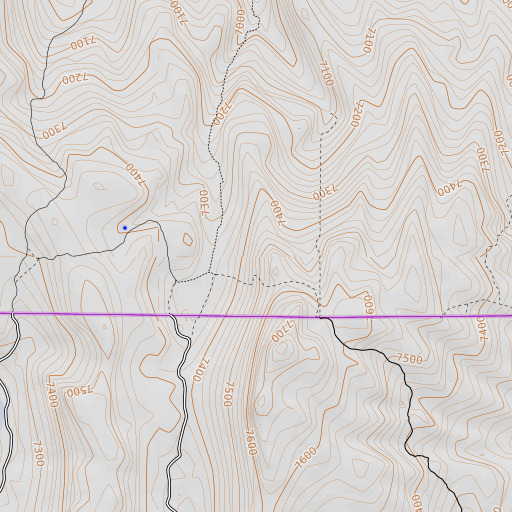 OpenTopoMap map of State Line Meadows, ID