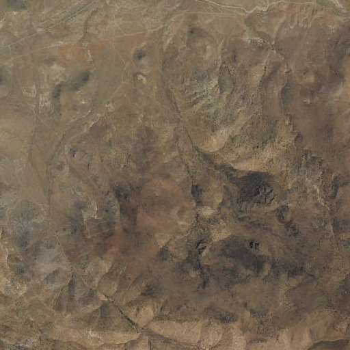 Aerial imagery of Pyramid Mines, NV