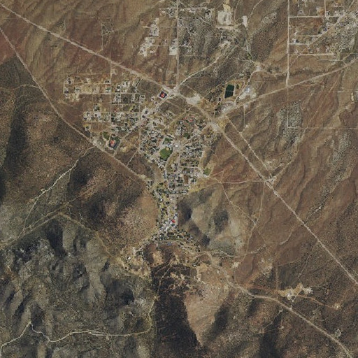 Aerial imagery of Pioche Elementary School, NV