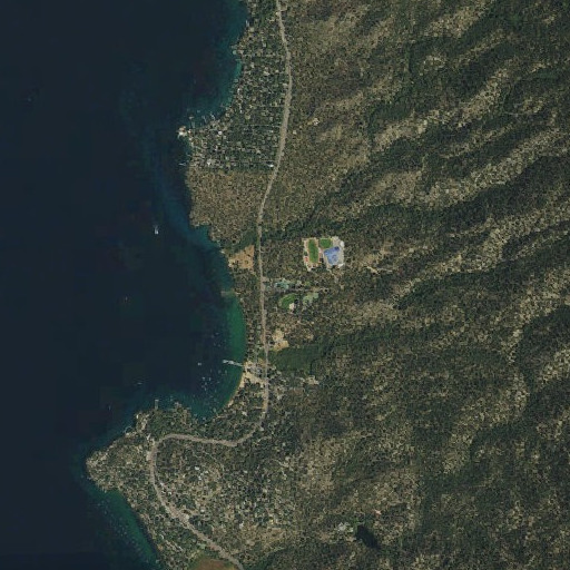 Aerial imagery of Zephyr Cove Elementary School, NV