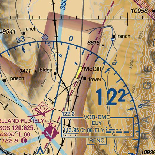 FAA VFR chart of McGill Elementary School, NV
