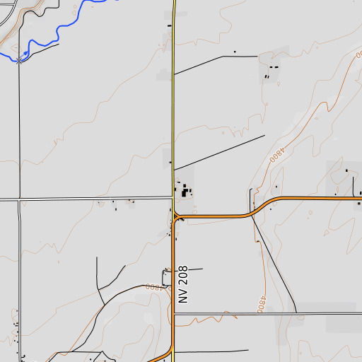 OpenTopoMap map of Smith Valley Elementary School, NV