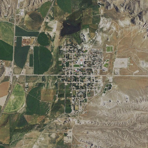 Aerial imagery of Panaca Elementary School, NV
