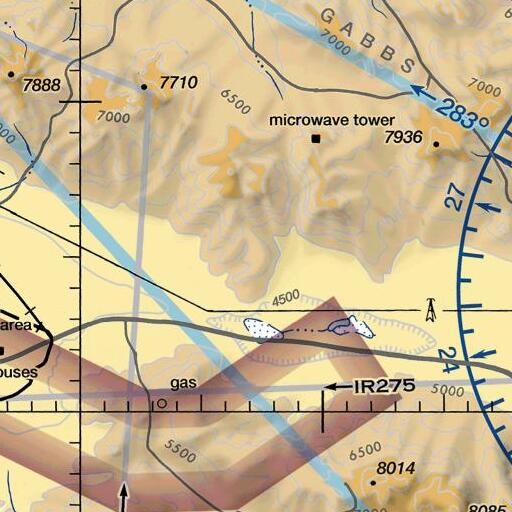 FAA VFR chart of Martinez Hill, NV