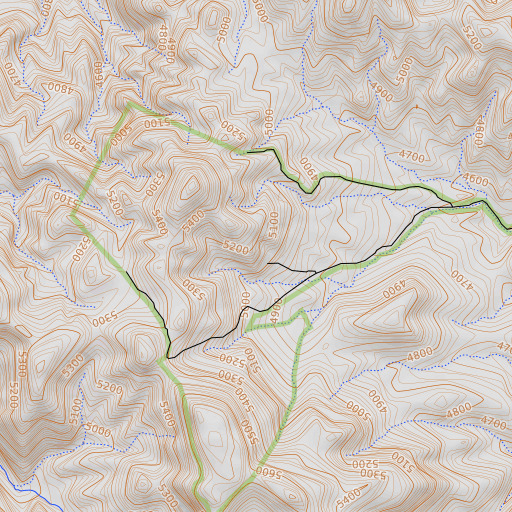 OpenTopoMap map of Modoc Mine, NV