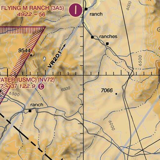 FAA VFR chart of Washington Mining District, NV