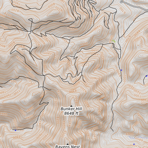 OpenTopoMap map of Key Mine, NV