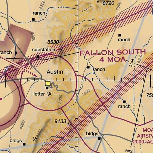 FAA VFR chart of Orr Mine, NV