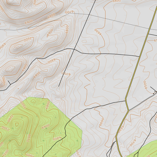 OpenTopoMap map of Orr Mine, NV