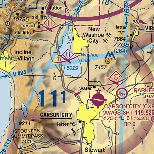 FAA VFR chart of South Beach, NV