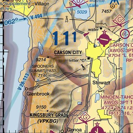 FAA VFR chart of Ohio Mine, NV