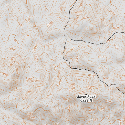 OpenTopoMap map of Hussey Mine, NV