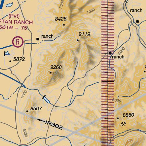 FAA VFR chart of Infidel Mine, NV