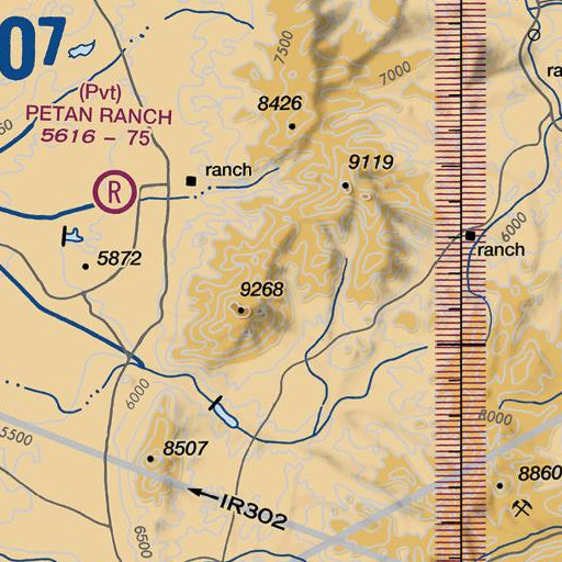FAA VFR chart of Polaris Mine, NV