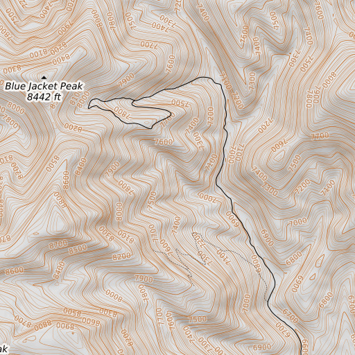 OpenTopoMap map of Polaris Mine, NV