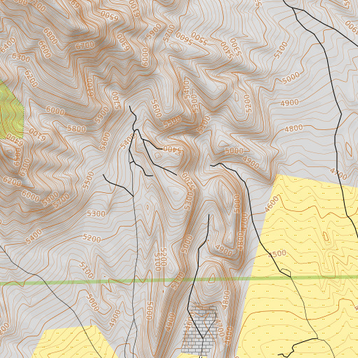 OpenTopoMap map of Red Bluff Mine, NV