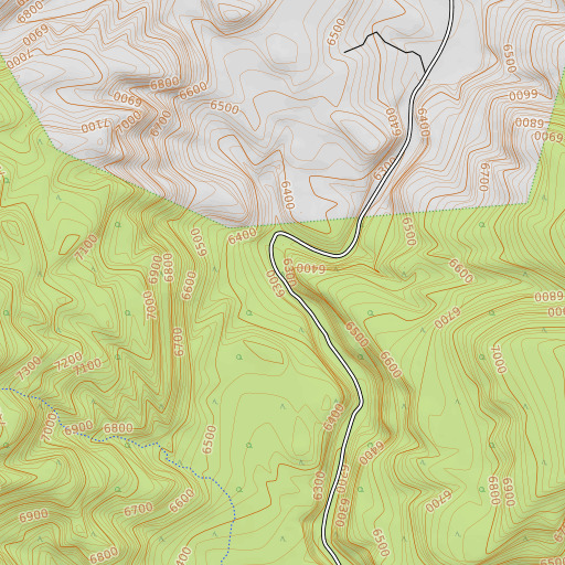 OpenTopoMap map of Pot Hole, NV