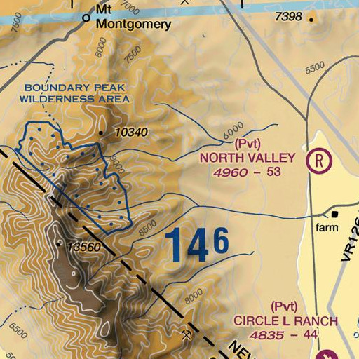 FAA VFR chart of Sagehen Spring, NV